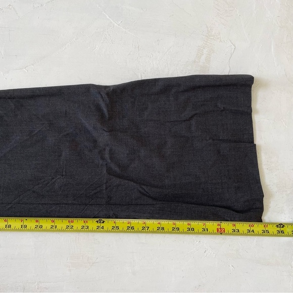 Theory Demetria Wool Blend Pants Nocturne Dark Grey Trousers Size 8 - Picture 10 of 10